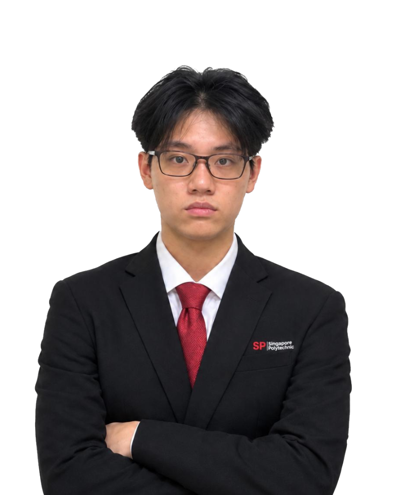 Portrait of Janston Tay wearing a Singapore Polytechnic blazer